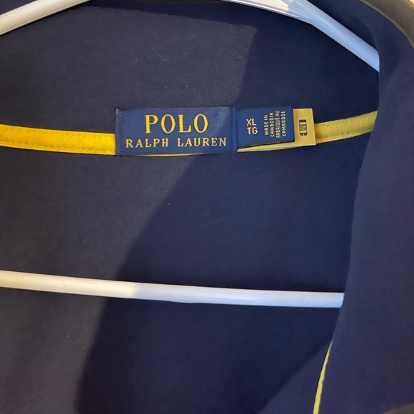 Polo Ralph Lauren RLPC67 USA Flag Fleece Navy Green Pullover Jacket - Picture 4 of 9